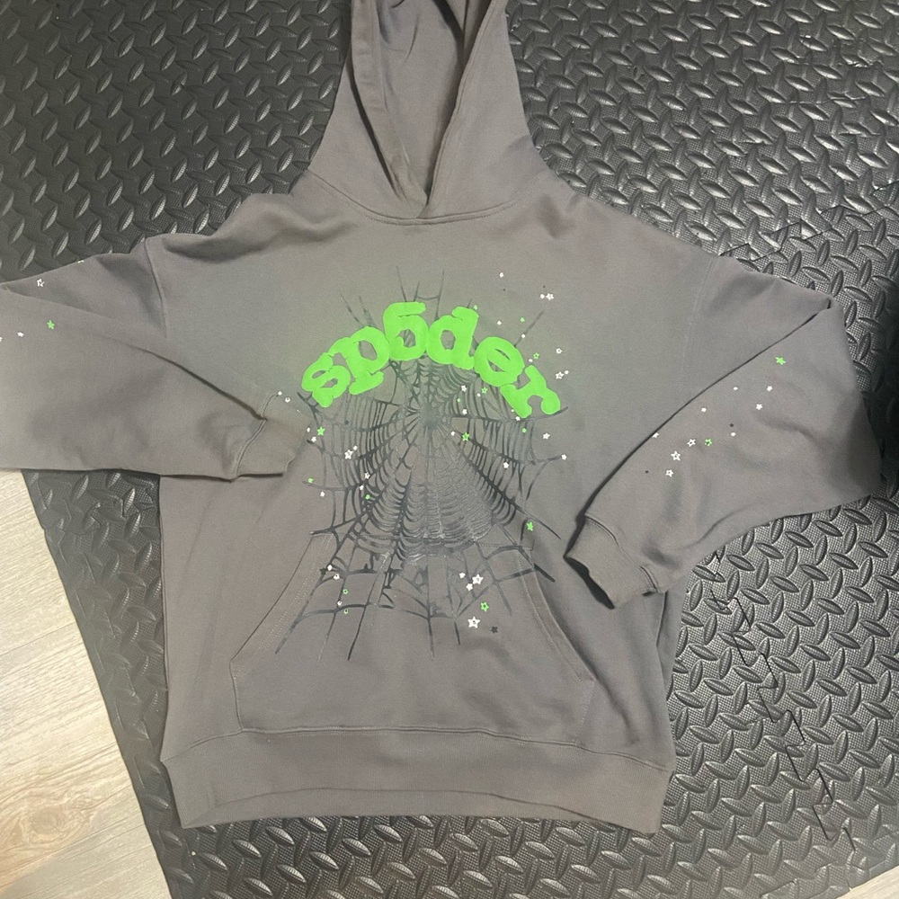 Sp5der hoodie grey